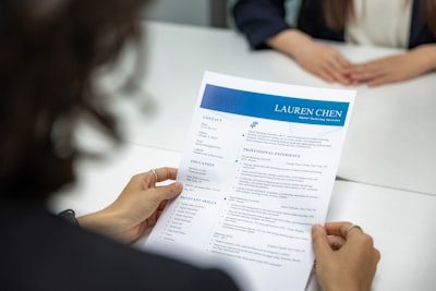 Et CV klar til jobsøgning