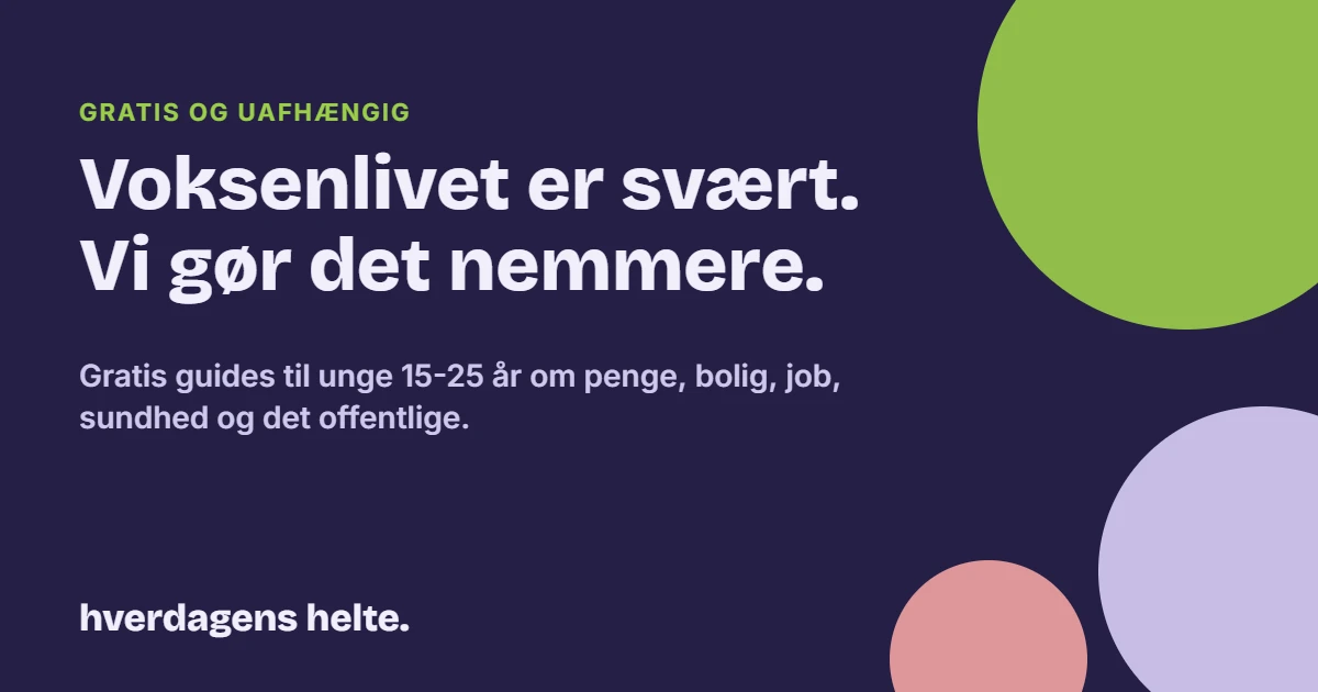 Hverdagens Helte: Voksenlivet er svært. Vi gør det nemmere. Gratis guides til unge 15-25 år.